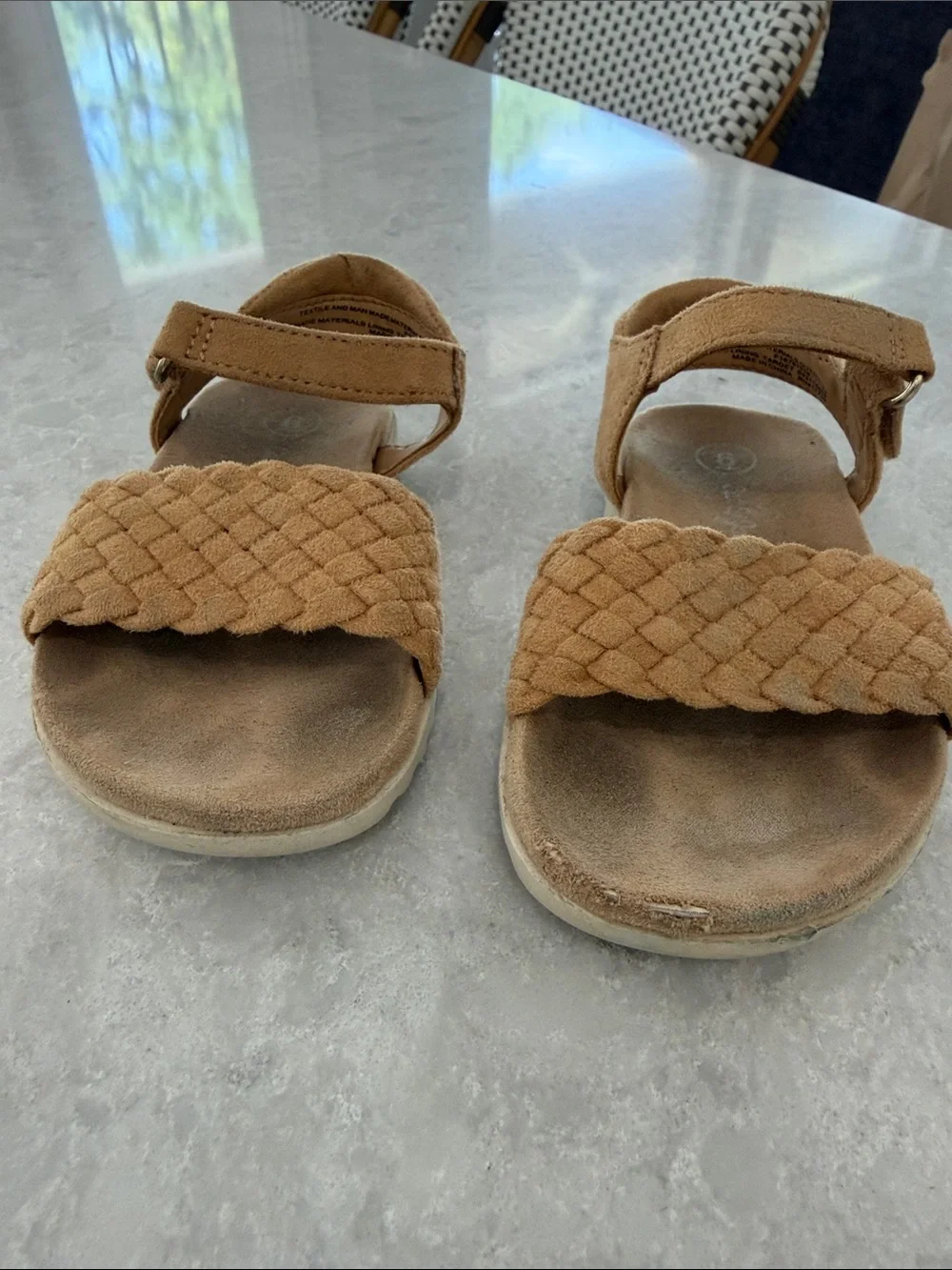 Cat & Jack Tan Braided Strap Kids Sandals